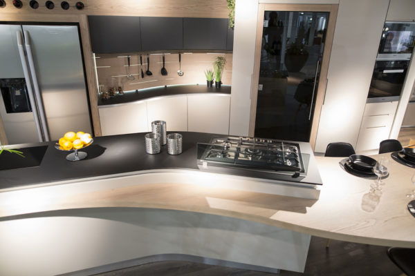 bancone cucina curva Snake Midarte